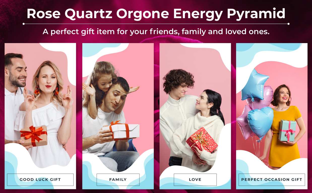 Rose Quartz Orgone Energy Pyramid