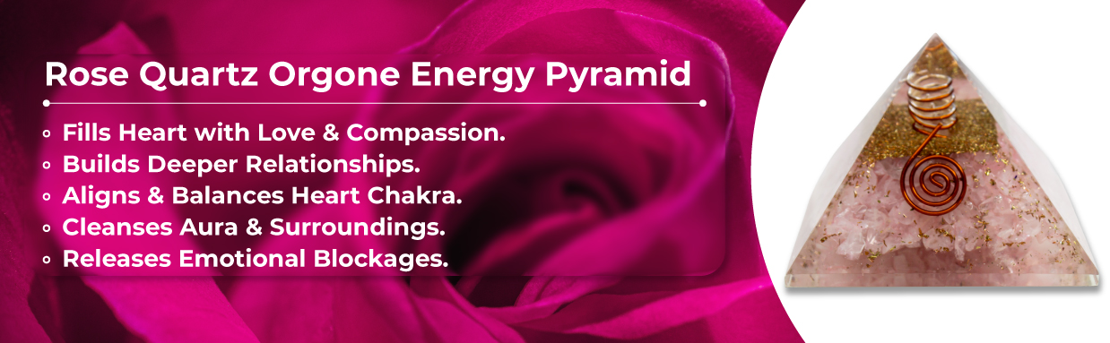 Rose Quartz Orgone Energy Pyramid