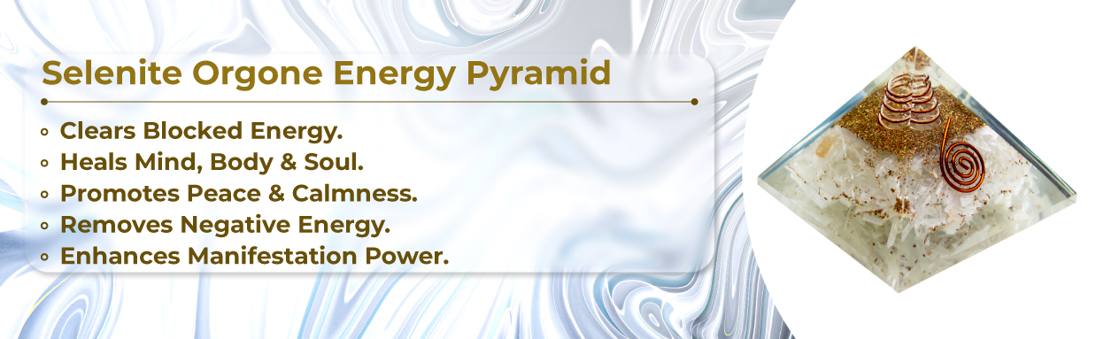Selenite Orgone Energy Pyramid