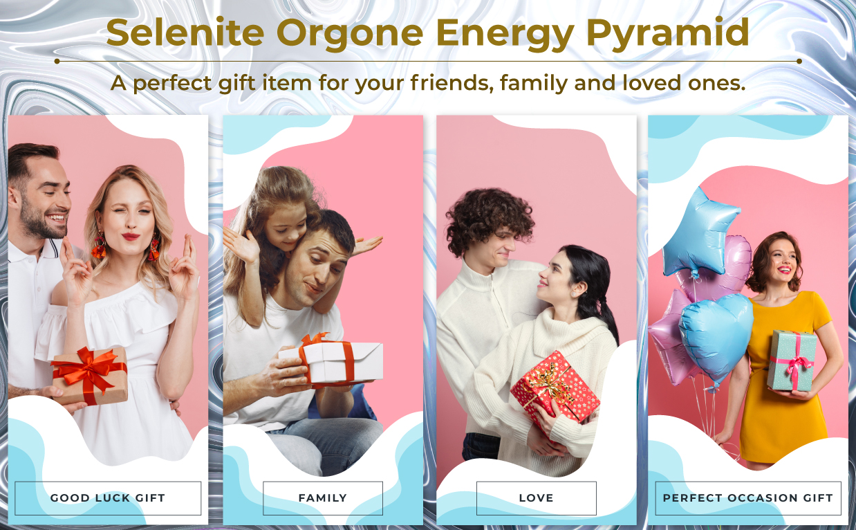 Selenite Orgone Energy Pyramid