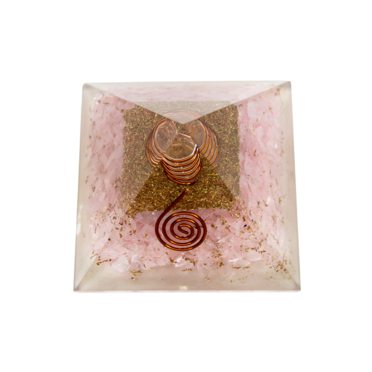 Rose Quartz Orgone Energy Pyramid