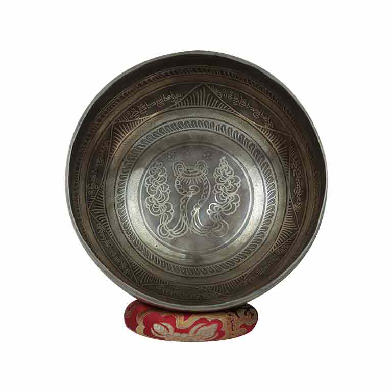 Tibetan Bajra Etching Carving Singing Bowl