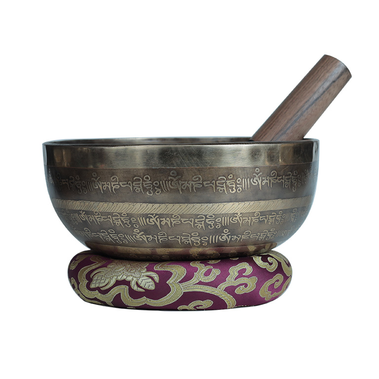 Tibetan Mantra Etching Carving Singing Bowl