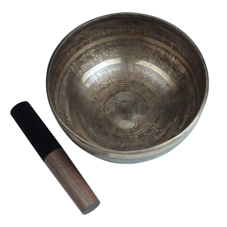Tibetan Mantra Etching Carving Singing Bowl