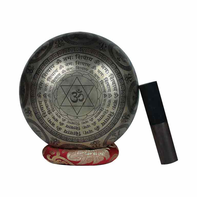 Tibetan Om Carving Singing Bowl