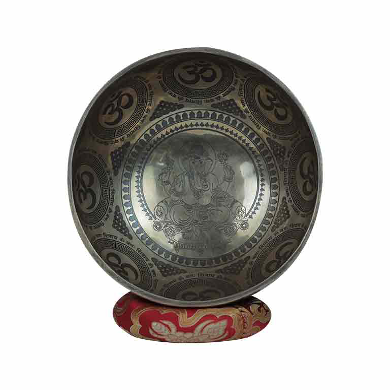 Tibetan Star Om Carving Singing Bowl